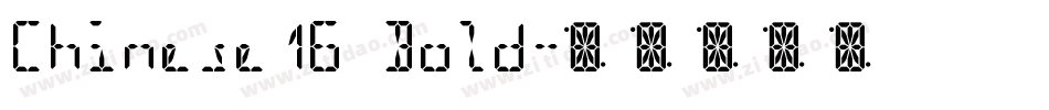 Chinese16 Bold字体转换